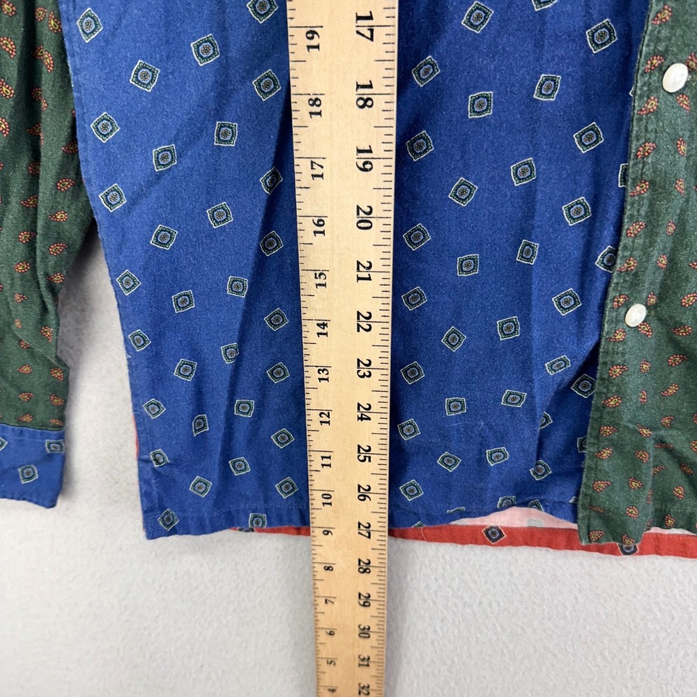 J. Crew Multicolor Patchwork Casual Button Down S… - image 8